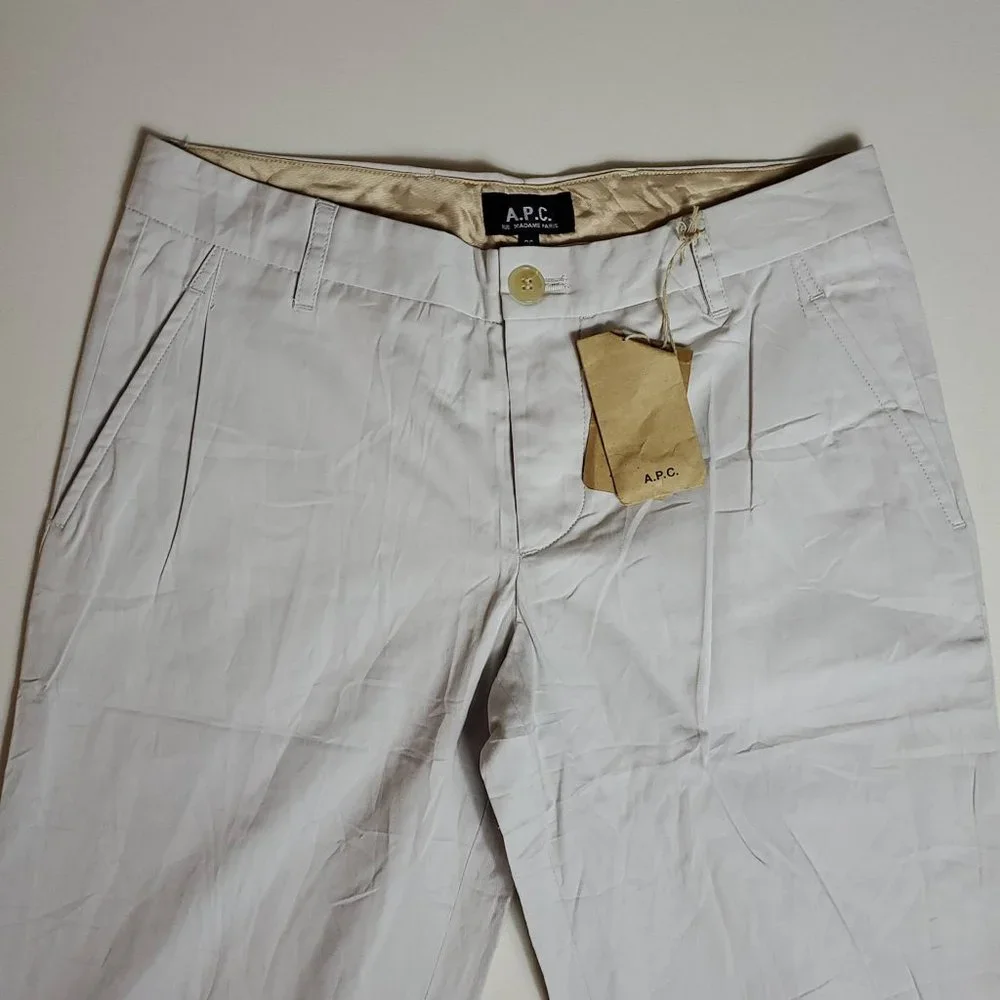 A.P.C. Chino a Pinces Grey Color Pants Women's Size 36 EU or 2/4 US - Picture 2 of 9